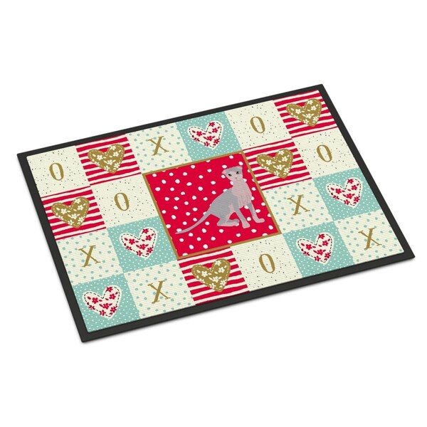 Carolines Treasures 24 x 36 in. Ukrainian Levkoy Cat Love Indoor or Outdoor Mat CK5803JMAT - main